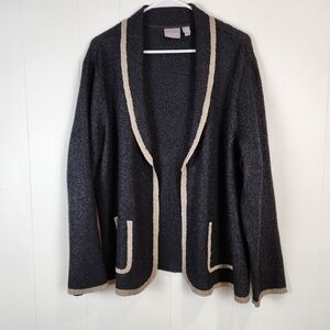 TRAVELERS by Chico 2 Tone Stretchy Lightweight Jacket Size 3